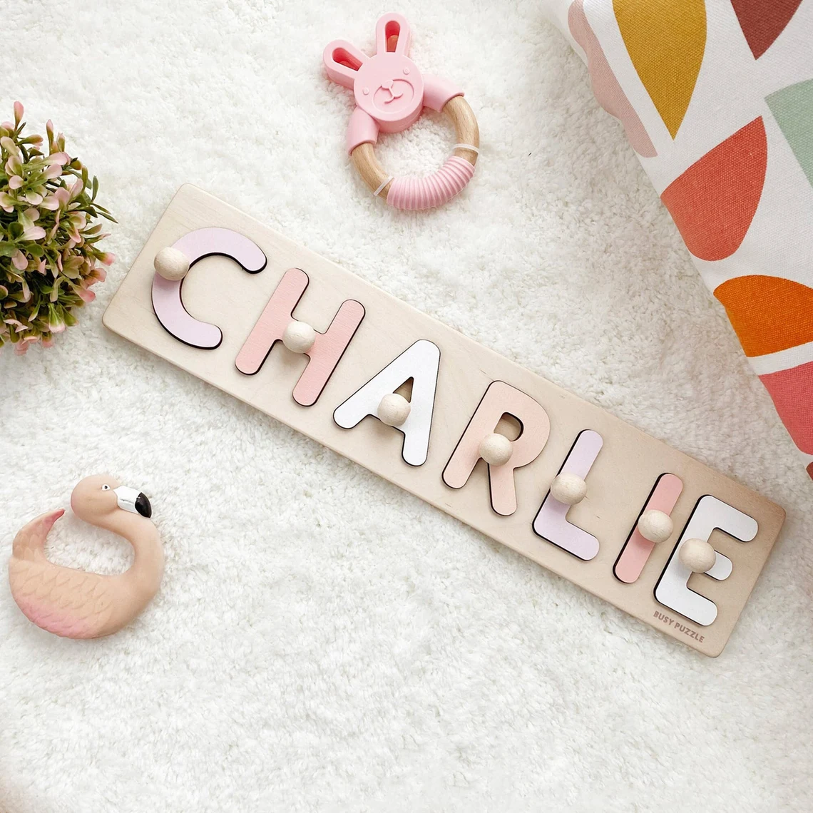 Kids Toys Xmas - Personalized Name Puzzle With Pegs |