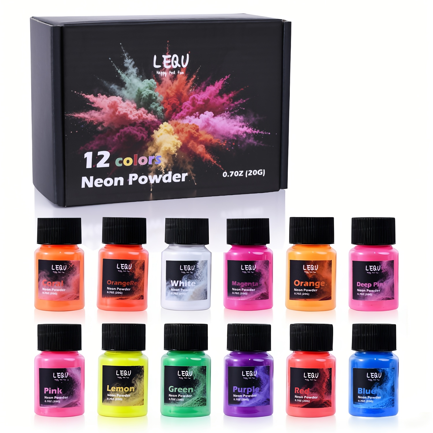 LEQU 12Colors Neon Fluorescent - огляд і ціна Slime Making Kit