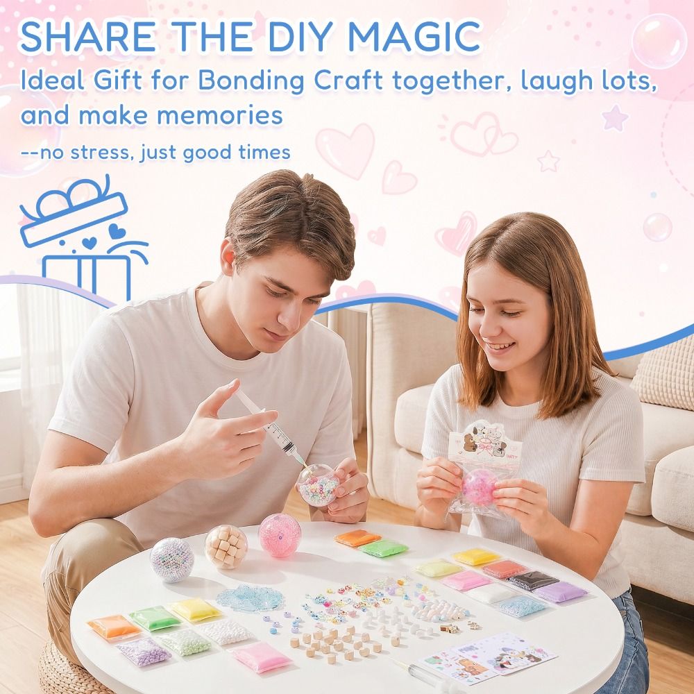 6cm Ball Skins DIY Stress Ball - огляд і ціна Slime Making Kit