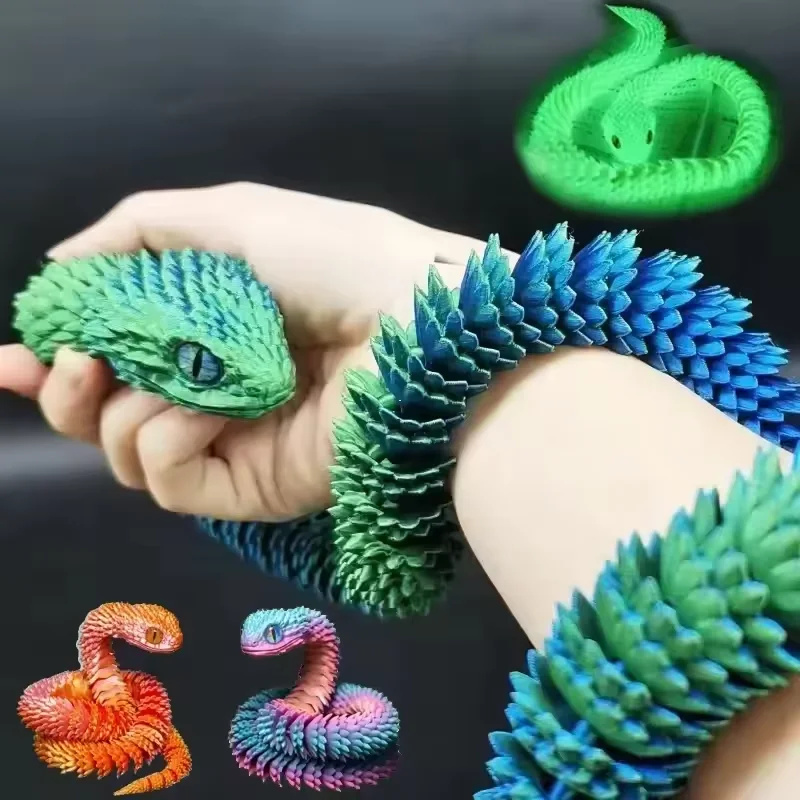 3D Printed Snake Movable Joint - огляд і ціна Kids Toys Xmas