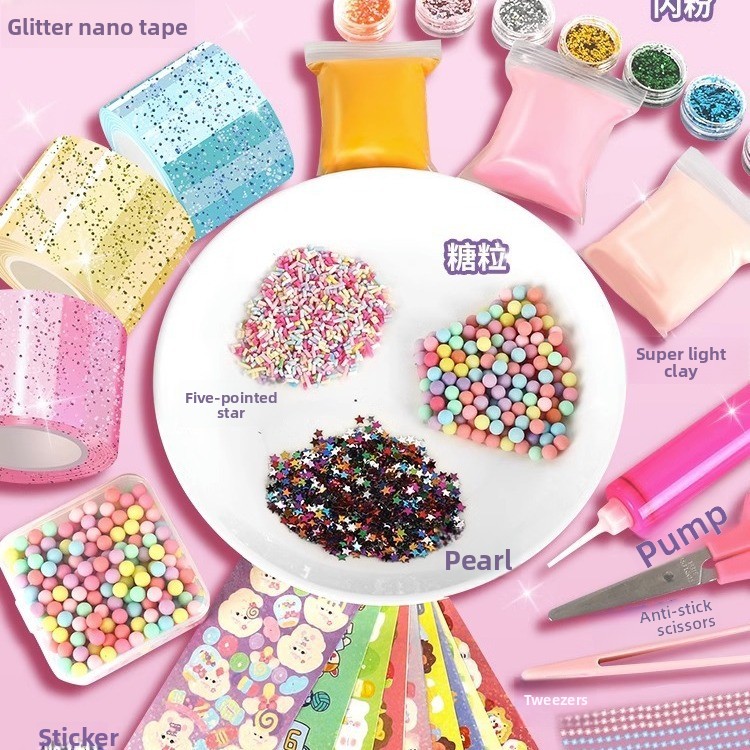 Glitter Nano Glue Set Bubble B - огляд і ціна Slime Making Kit